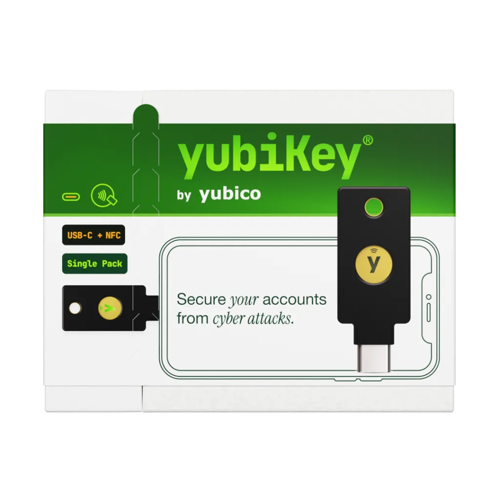 Коробка YubiKey 5C NFC - лицьовий бік