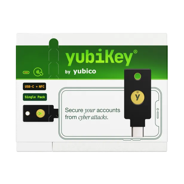 Ключ безпеки YubiKey 5C NFC (USB-C) Yubico з прошивкою 5.7+